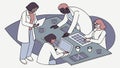 Agile Team Collaboration, Modern Workspace, Project Synergy, vector design Generative AI Royalty Free Stock Photo