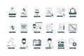 Agility icons. Scrum methodology professional meeting conference master agile vector symbols collection