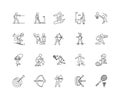 Agility line icons, signs, vector set, outline illustration concept