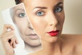 Aging problems of face skin