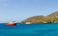 Aging vessels anchored at admiralty bay, bequia Royalty Free Stock Photo