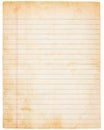 Aging Vintage Lined Paper Royalty Free Stock Photo