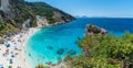 Agiofili beach on Ionian sea, Lefkada island, Greece Royalty Free Stock Photo