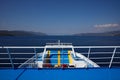 Agiokampos, Evia island, Greece - August 15, 2023: Ferryboat interior. Cars being transported by ferry from Agiokampos, Evia