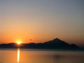 Agion oros , halkidiki , greece ,sunrise Royalty Free Stock Photo