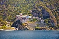 Agios Dionisiou medieval Monastery on Mount Athos. Greece.