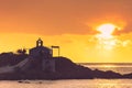 Agios Fokas Greece, sunrise at stormy weather