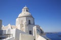 Agios Minas church in Fira town on Santorini in sunny day