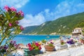 Agios Nikitas beach and resort in Lefkada Greece Royalty Free Stock Photo