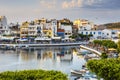 Agios Nikolaos town at summer afternoon. Agios Nikolaos is one of the most touristi