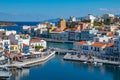 Agios Nikolaos, Crete, Greece. Agios Nikolaos is town in the eastern part of the island Crete in bay of Mirabello. Voulismeni lake Royalty Free Stock Photo