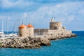 Agios Nikolaos Fortress, Rhodes old town, Greece Royalty Free Stock Photo