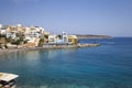 Agios Nikolaos is a popular tourist town in Crete. Beach, hotels and tourist attractions in the city. Beautiful Greek coast