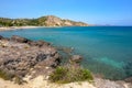 Agios Stefanos beach, Kos. Greece Royalty Free Stock Photo