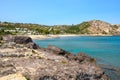 Agios Stefanos beach, Kos. Greece Royalty Free Stock Photo