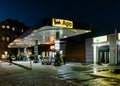 AGIP gas petrol station at night