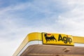 Agip logo on its gas service station