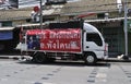 The agitational car `red` opposition, Bangkok, Thailand