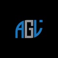AGL letter logo design on black background.AGL creative initials letter logo concept.AGL letter design
