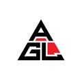 AGL triangle letter logo design with triangle shape. AGL triangle logo design monogram. AGL triangle vector logo template with red