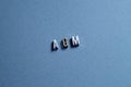 AGM - word concept on cubes Royalty Free Stock Photo