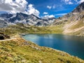 Agnel lake landscape, Gran paradiso park, Piedmont Royalty Free Stock Photo