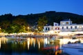 Agnontas beach and bay at night, Greece