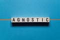 Agnostic word concept on cubes Royalty Free Stock Photo