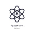 agnosticism icon. isolated agnosticism icon vector illustration from religion collection. editable sing symbol can be use for web