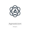 Agnosticism icon vector. Trendy flat agnosticism icon from religion collection isolated on white background. Vector illustration