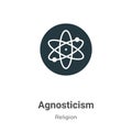 Agnosticism vector icon on white background. Flat vector agnosticism icon symbol sign from modern religion collection for mobile