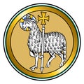 Agnus Dei, the Lamb of God, medieval visual representation of Jesus