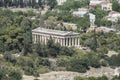 Agora and the Temple of Hermes in Ancient Agora in Athens, Greece Royalty Free Stock Photo