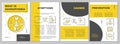 Agoraphobia yellow brochure template
