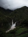 Agoyan twin waterfall Pastaza river on the waterfall route near Banos Tungurahua Ecuador Royalty Free Stock Photo