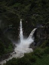 Agoyan twin waterfall Pastaza river on the waterfall route near Banos Tungurahua Ecuador Royalty Free Stock Photo