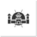 Agra fort glyph icon