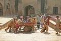 Workers at Agra Fort