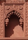 Intricate design and carvings in Agra Fort Royalty Free Stock Photo
