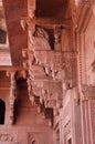 Intricate design and carvings in Jhangir Palace of Agra Fort Royalty Free Stock Photo