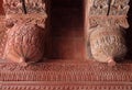 Intricate design and carvings in Jhangir Palace of Agra Fort Royalty Free Stock Photo