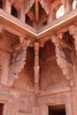 Intricate design and carvings in Jhangir Palace of Agra Fort Royalty Free Stock Photo