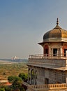 Agra Fort - View of Taj from Musamman Burj Royalty Free Stock Photo