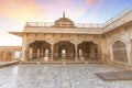 Agra Fort white marble royal palace medieval architecture at sunrise at Agra India Royalty Free Stock Photo