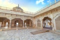 Agra Fort medieval white marble royal palace known as the Musamman Burj at sunrise at Agra India Royalty Free Stock Photo