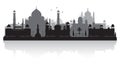 Agra India city skyline silhouette