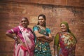 Portrait of Rajasthani woman near Agra Fort, during holy festival