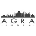 Agra Silhouette Design City Vector Art