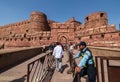 A secutriy guard outside the Agra fort Royalty Free Stock Photo