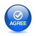 Agree / accept button Royalty Free Stock Photo